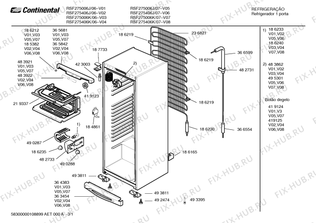 Схема №1 ZSD265806J с изображением Ручка выбора температуры для холодильника Bosch 00419123