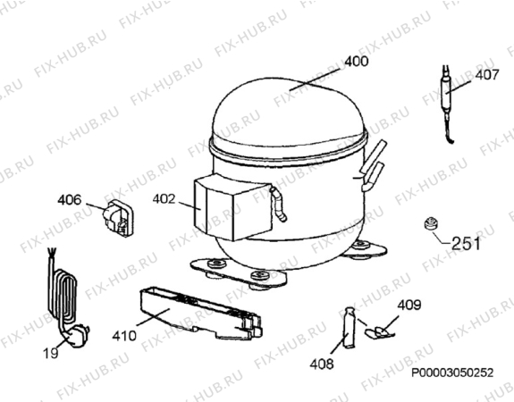 Взрыв-схема холодильника Electrolux 13155DBA20 - Схема узла Cooling system 017