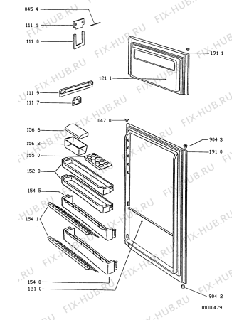 Схема №1 ARG462/LH ARG 462 с изображением Петля (защелка) для холодильника Whirlpool 481941719268