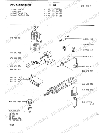 Взрыв-схема посудомоечной машины Aeg LAV804 - Схема узла Section6