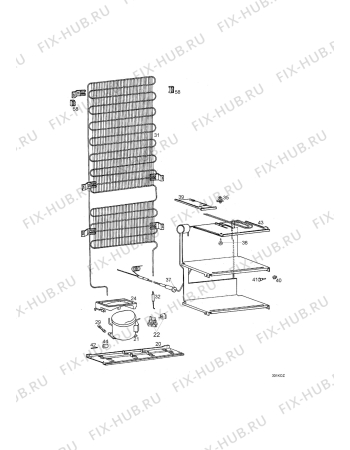 Взрыв-схема холодильника Electrolux ERB3041 - Схема узла Cooling system 017