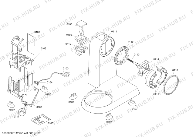 Схема №1 MUM8100CH MUM8 professional с изображением Штатив для кухонного измельчителя Bosch 00144347