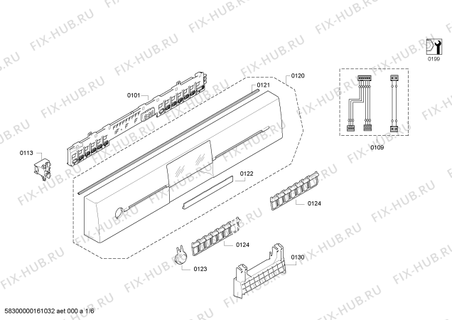 Схема №1 SN24M250EU Edition 50 с изображением Передняя панель для посудомоечной машины Siemens 00709028