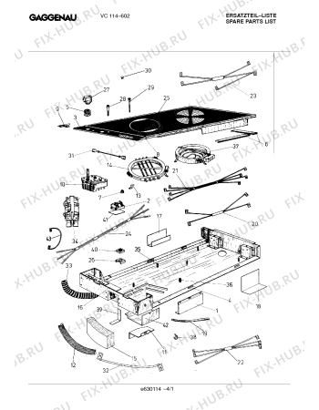 Схема №1 VC114602 с изображением Стеклокерамика для плиты (духовки) Bosch 00211094