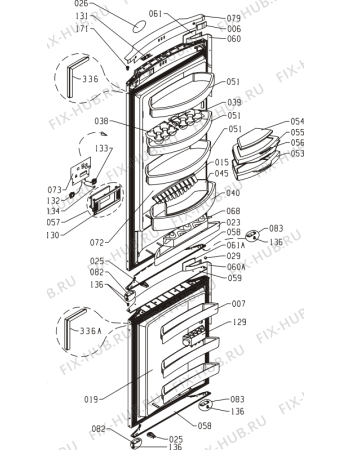 Взрыв-схема холодильника Gorenje RK67325A (173425, HZOKS3367PBF) - Схема узла 02
