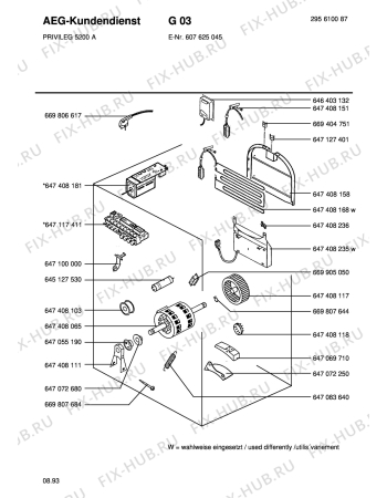 Взрыв-схема стиральной машины Privileg PRIVILEG 5200 A 5261 - Схема узла Section3
