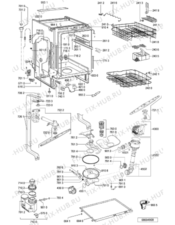 Схема №1 ADL 248 WH с изображением Панель для посудомоечной машины Whirlpool 481245373582