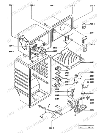 Схема №1 ARG 468/G/1 с изображением Вставка для холодильника Whirlpool 481946689039