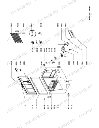 Схема №1 AFG 649-B с изображением Конденсатор для холодильника Whirlpool 481228038053