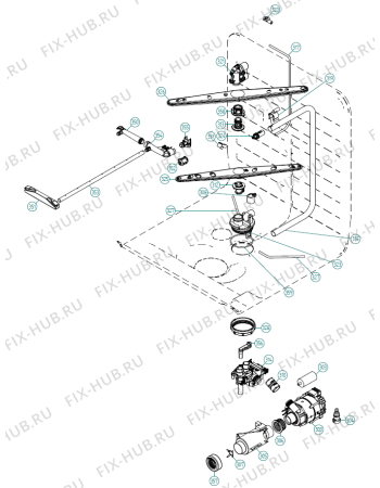 Взрыв-схема посудомоечной машины Asko D5894 XXL FI US   -Titan (341596, DW90.3) - Схема узла 03