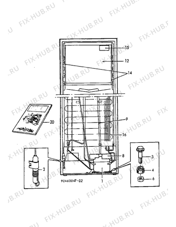 Взрыв-схема холодильника Electrolux ER3000B - Схема узла Refrigerator cooling system