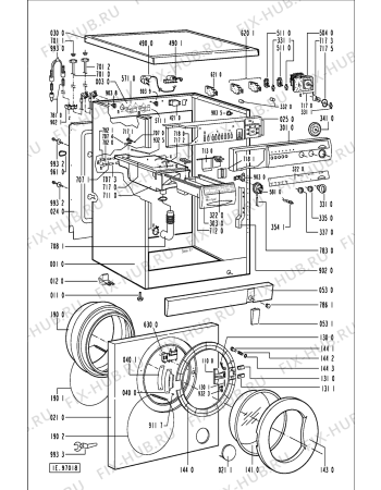 Схема №1 AWM 258/1 AWM 258 с изображением Бак (полубак) для стиралки Whirlpool 481941818315