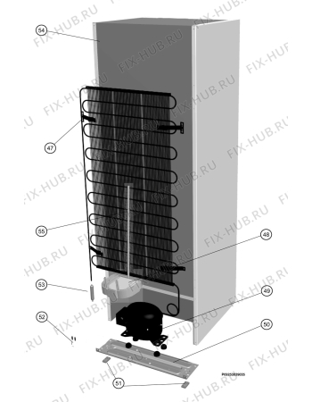 Взрыв-схема холодильника Electrolux ERB27010W - Схема узла Cooling system 017