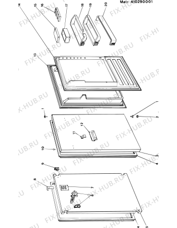 Взрыв-схема холодильника Whirlpool PSIK160PROSET (F015814) - Схема узла