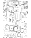 Схема №1 WAB 8900-E,P с изображением Ручка (крючок) люка для стиральной машины Whirlpool 481249878699