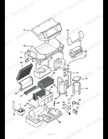 Схема №1 PAC 46 ECO с изображением Панель для кондиционера DELONGHI 5951012300