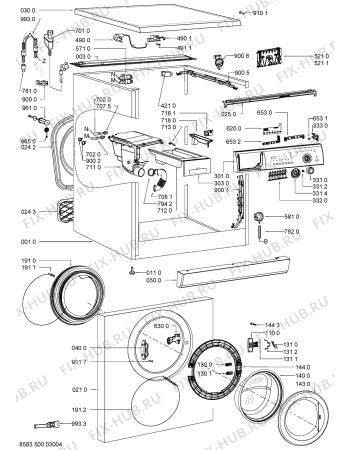 Схема №1 WA Care 32 Di с изображением Обшивка для стиралки Whirlpool 480111105082