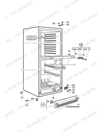 Взрыв-схема холодильника Aeg 3043-6KG - Схема узла C10 Cabinet