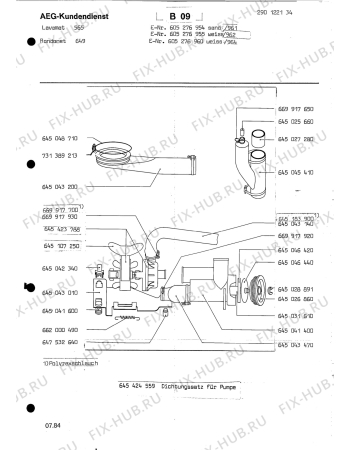 Взрыв-схема стиральной машины Aeg LAV565 - Схема узла Section6