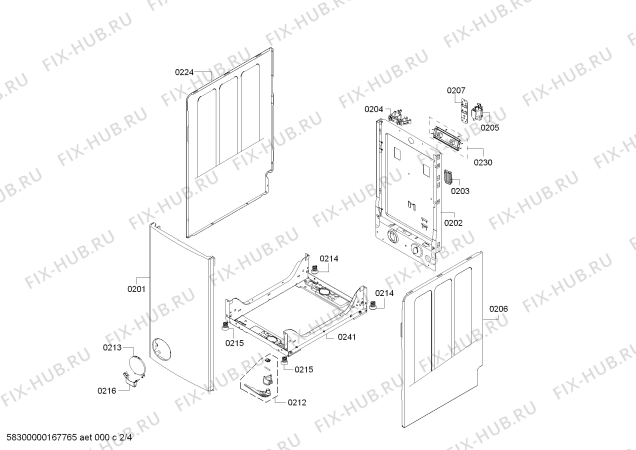 Схема №1 WOT20254 Maxx 6 с изображением Панель управления для стиральной машины Bosch 00743836