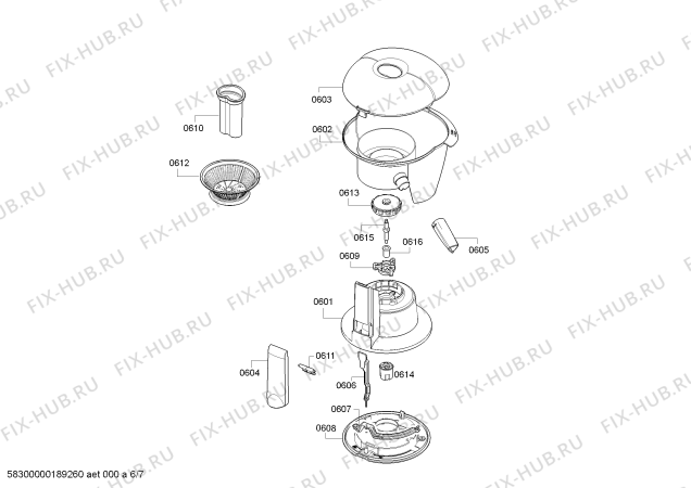 Схема №1 Z8800LCD с изображением Корпус для кухонного измельчителя Zelmer 11000835