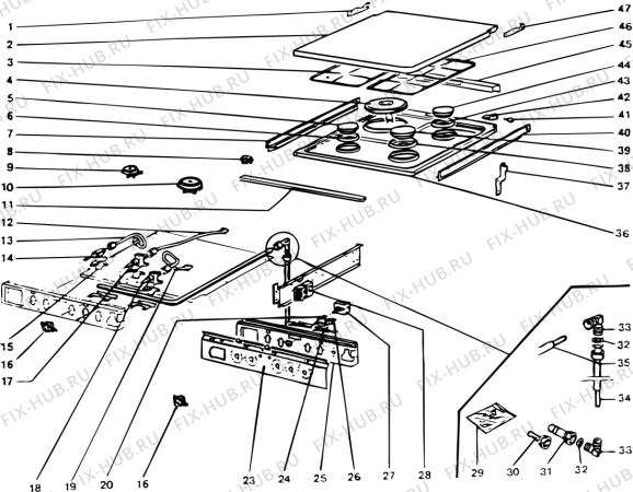 Схема №1 CTA06 (F010433) с изображением Инструкция по эксплуатации для духового шкафа Indesit C00134694