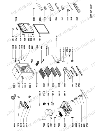 Схема №1 CB 657 W 501.582.67 с изображением Другое для холодильника Whirlpool 481231028381