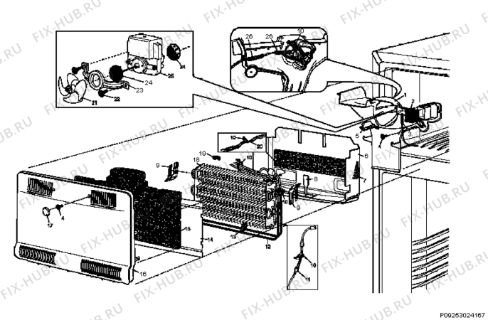 Взрыв-схема холодильника Rex Electrolux RD520SNF-RUER - Схема узла Section 4