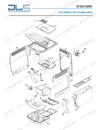 Схема №1 CAPPUCCINO  ECAM23.460.B   S11 с изображением Запчасть для электрокофеварки DELONGHI IT0334