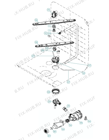 Взрыв-схема посудомоечной машины Asko D5883 XXL FI US   -Titanium FI (340982, DW70.4) - Схема узла 03