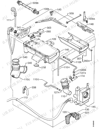 Взрыв-схема стиральной машины Arthurmartinelux AW1246F - Схема узла Hydraulic System 272