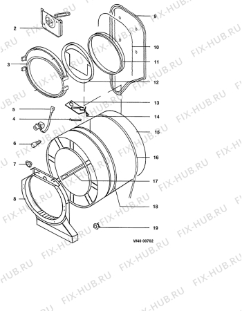 Взрыв-схема стиральной машины Electrolux EDC525E - Схема узла Drum