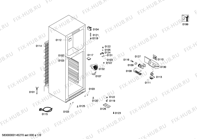 Схема №1 BD2107TE с изображением Дверь для холодильника Bosch 00246259