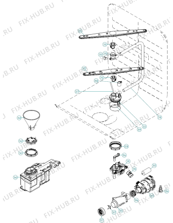 Взрыв-схема посудомоечной машины Gorenje GDV642X (365225, DW90.2) - Схема узла 03