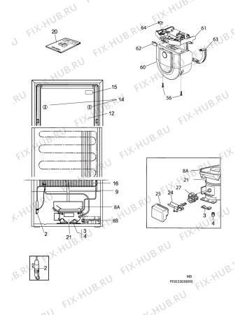 Взрыв-схема холодильника Electrolux ERA37320W - Схема узла C10 Cold, users manual