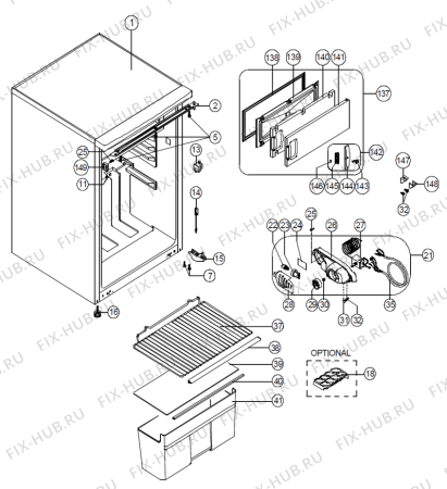 Схема №1 RBT3143W (231578, GN/ST110CE) с изображением Обрамление полки для холодильника Gorenje 249823