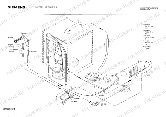 Взрыв-схема посудомоечной машины Siemens SN781045 - Схема узла 03
