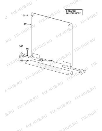 Взрыв-схема плиты (духовки) Electrolux EKG5049XN - Схема узла H10 Lid