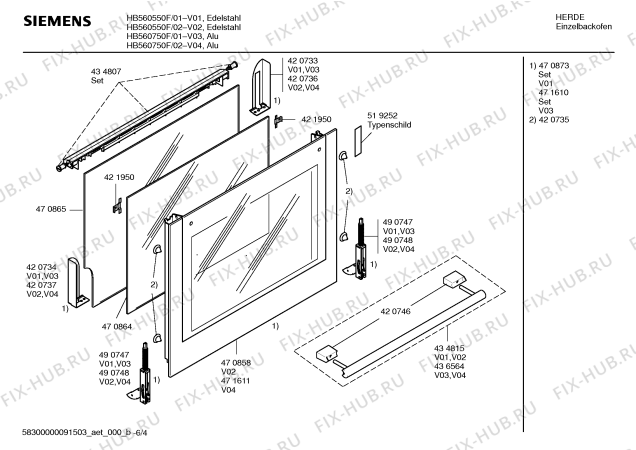 Схема №1 HBN560520B с изображением Панель для плиты (духовки) Bosch 00420734
