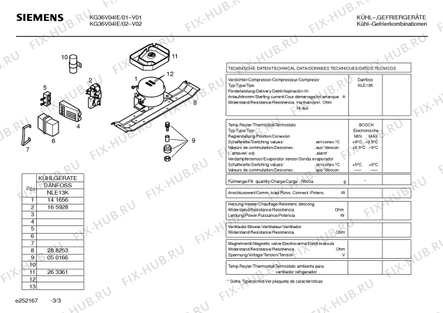 Взрыв-схема холодильника Siemens KG36V04IE - Схема узла 03