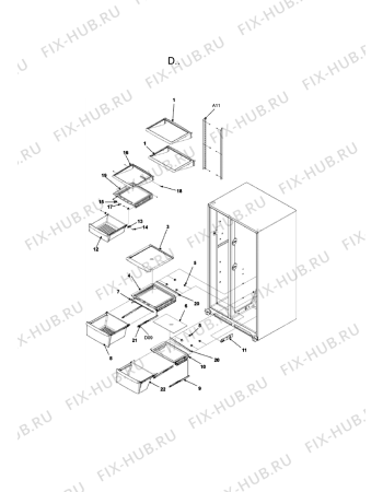 Схема №1 AC2225GEKB с изображением Другое для холодильника Whirlpool 481201225519