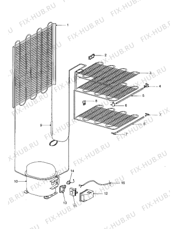 Взрыв-схема холодильника Acec SVC1101 - Схема узла Cooling system 017