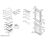 Схема №1 KG39NX75 с изображением Дверь морозильной камеры для холодильной камеры Siemens 00683711
