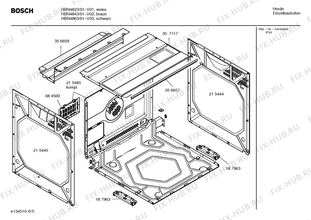 Схема №1 HBN4823 с изображением Панель управления для духового шкафа Bosch 00369719