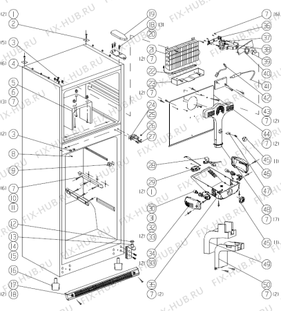 Схема №1 NRF71510XC (292281) с изображением Крышка для холодильника Gorenje 299252