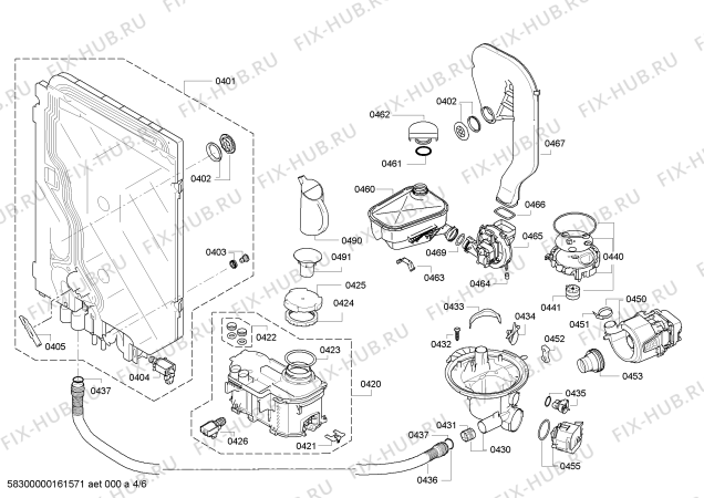 Схема №1 S51T69X6EU с изображением Передняя панель для посудомойки Bosch 00709390