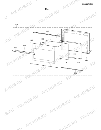Схема №1 STC 8303/2 с изображением Дверца для электропечи Whirlpool 482000023936
