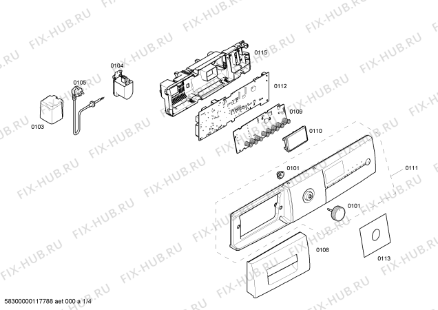 Схема №1 WM08E410IT с изображением Дисплей для стиралки Siemens 00640415