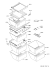 Схема №1 KRSC 9010/I с изображением Полка для холодильника Whirlpool 481245819365