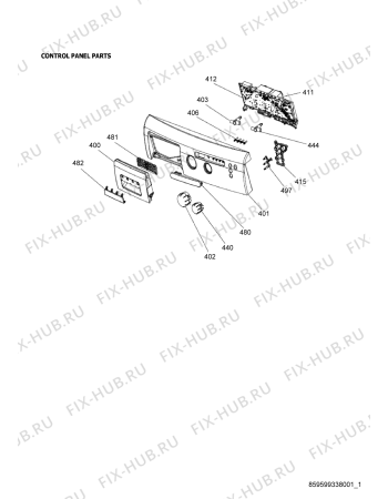 Схема №1 AWG 808 с изображением Проводка для стиралки Whirlpool 482000009887